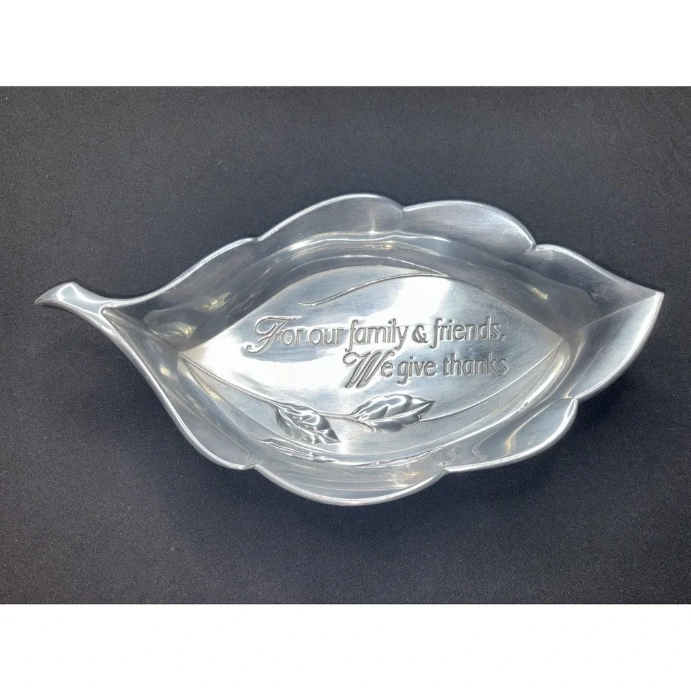Reed & Barton Leaf Bread Accent Dish The Arbor Collection‎ AM319 Bowl Aluminum